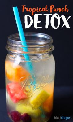
                    
                        Turn your IdealBoost weight loss drink into the perfect tropical Detox!  Mix Tropical Punch IdealBoost with 16 oz. of water. Add 1 cup of desired tropical fruit. I added pineapple, watermelon, mango, cantaloupe, grapes and mint leaves. I think it would also be fun to add oranges, pomegranate, or passion fruit. Finally, add ice for a delicious, chilled detox water!
                    
                