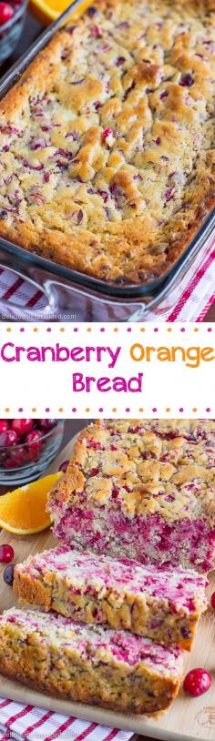 Cranberry Orange Bread- an easy recipe to make for Thanksgiving breakfast. #breakfast #recipes #healthy #recipe #Wednesday
