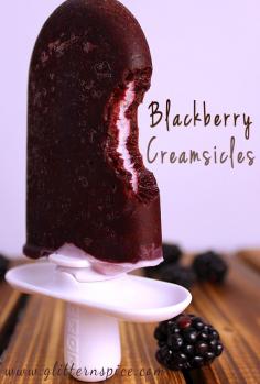 Blackberry Vanilla Creamsicles | 20+ Popsicle Recipes