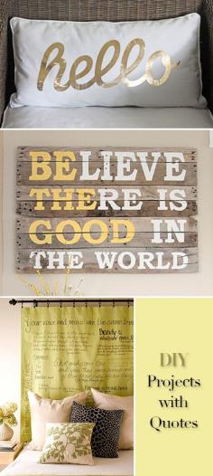 
                    
                        DIY Projects with Quotes • Tutorials and ideas for using words in your decorating!
                    
                