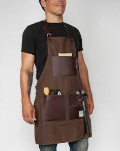 
                    
                        We loved this apron before we even met.  TRVR Waxed Canvas and Leather Gentlemen's Apron
                    
                