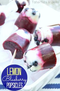 easy lemon blueberry popsicles