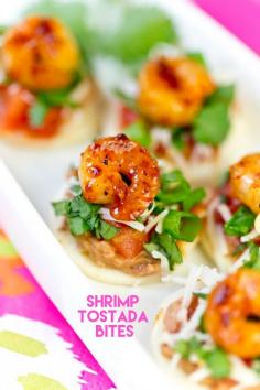 
                    
                        National Shrimp Day is THIS Sunday, so celebrate with this perfect party appetizer, shrimp tostada bites! YUM! Pizzazzerie.com
                    
                