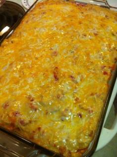 Mexican Trash ... I had a similar recipe and it was Cowboy Chicken Casserole