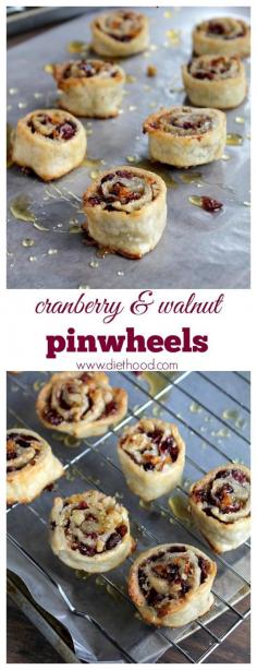 
                    
                        Cranberry and Walnut Pinwheels | www.diethood.com | #cranberries #dessert #recipe
                    
                