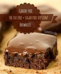 Grain-free and dairy-free fudge brownies  Brownies: 80 grams (11 regular, non-Medjool) dates 2 teaspoons vanilla ¼ cup natural peanut butter (the kind with no added fat or sugar!) 2 tablespoons milk of choice ¼ cup coconut oil, melted 1 egg ¼ cup (25 grams) coconut flour ⅓ cup (38 grams) Dutch process cocoa powder ½ teaspoon baking powder