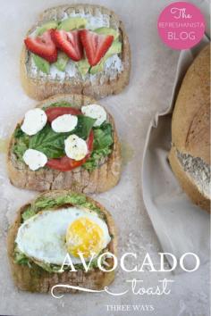 
                    
                        Avocado Toast: Three Ways- take your avocado toast to the next level with these three delicious flavour combos! | The Refreshanista #avocado #recipe
                    
                