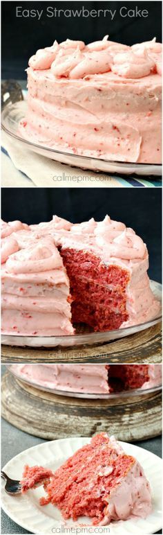 
                    
                        Easy Strawberry Cake tastes and looks like a bakery cake, but is easier than from-scratch! It's full of fresh strawberries in the cake and the icing.
                    
                