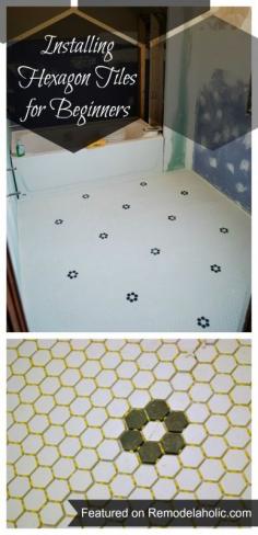 Installing Hexagon Tiles for Beginners #tips #tiling #hexagon