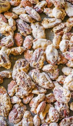 homemade cinnamon sugar candied nuts are addictive, crowd-pleasing, and dangerously simple!