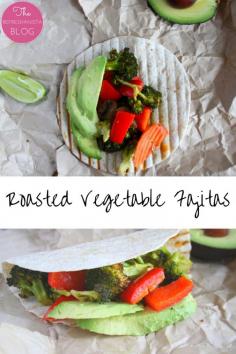 
                    
                        Roasted Vegetable Fajitas- flavorful roasted veggies make for a healthy and delicious fajita! | The Refreshanista #vegan #avocado
                    
                