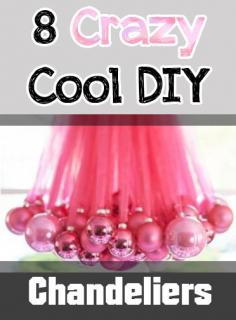 8 Crazy Cool DIY Chandeliers... I could use an old lampshade for Makayla's homemade chandelier