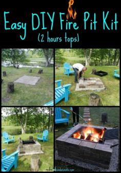 
                    
                        Very easy and fast fire pit kit with grill idea from redheadcandecorat....
                    
                