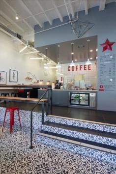 
                    
                        Arcsine Architecture have transformed a dull and dated retail space with green carpet, beige walls, and drop ceilings, into a contemporary coffee shop named Modern Coffee, located in Oakland, California.
                    
                