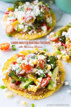
                    
                        Healthy Roasted Vegetable Tostadas Recipe on ASpicyPerspective... #mexican #vegetarian #healthy
                    
                