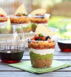 
                    
                        Individual Seven Layer Dips ~ www.garnishwithle...
                    
                