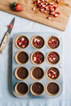 Strawberry  oat cacao muffins (gluten  dairy free)