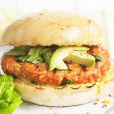 Fire up the grill for these flavor-packed Salmon Burgers omit buns, use canned salmon. Recipe: http://www.bhg.com/recipe/seafood/easy-salmon-burgers/?socsrc=bhgpin070912