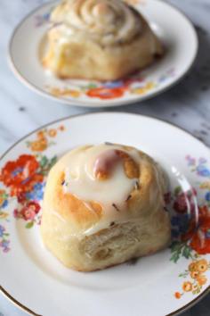 
                    
                        Lavender Sweet Rolls with White Chocolate Icing
                    
                
