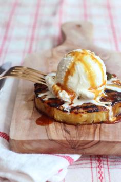 
                    
                        Grilled Pineapple À La Mode + Rum Caramel Sauce
                    
                