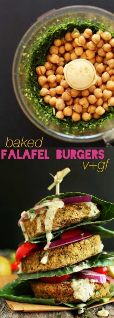 7 Ingredient Vegan Falafel Burgers  |  The Minimalist Baker