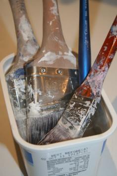 How to keep your paintbrushes clean....