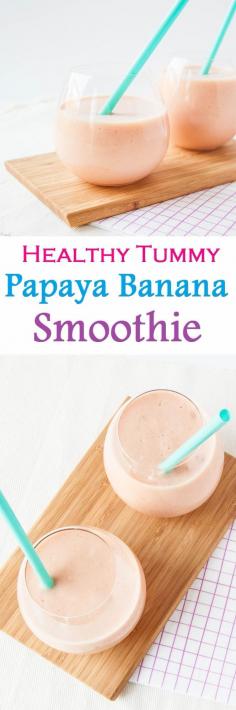 
                    
                        Papaya Banana Smoothie Recipe for a Happy Tummy plus check out the Health Benefits! | VeganFamilyRecipe... | #healthy #clean eating #recipes #summer #fruit
                    
                