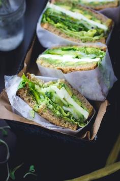 
                    
                        Green Goddess Sandwiches by the bojongourmet #Sandwich #Green_Goddess #Cucumber #Avocado
                    
                