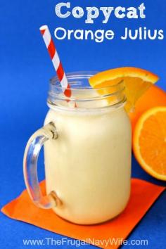 Yum! This Copycat Orange Julius Recipe tastes just like the "real" thing without the cost!