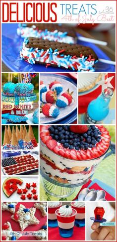 Celebrate yumminess with these Fourth of July Treats and Desserts!   http://goo.gl/H4BX23