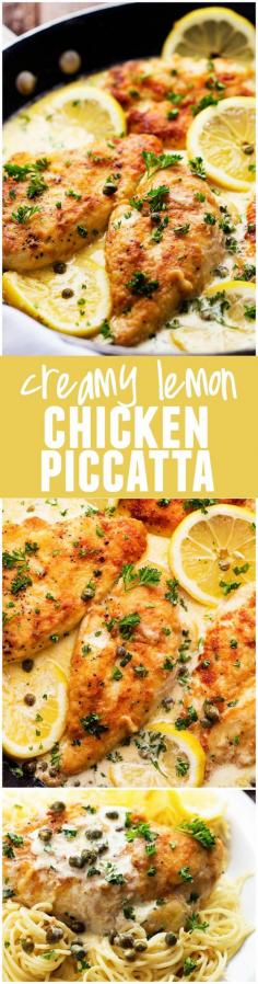 
                    
                        This Creamy Lemon Chicken Piccatta is an amazing one pot meal that is on the dinner table in 30 minutes!
                    
                