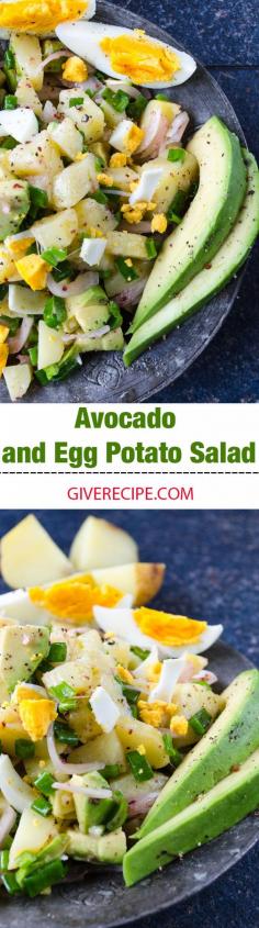 
                    
                        Avocado and Egg Potato Salad is an amazingly tasty side with its tangy flavor coming from sumac and lemon. This salad is one of the best combination ever! | giverecipe.com | #potato #avocado
                    
                