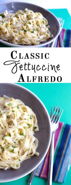 
                    
                        Erren's Kitchen - Classic Fettuccine Alfredo - a simple yet spectacular dish that’s is perfect one for midweek dinner.
                    
                