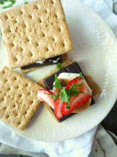 
                    
                        STRAWBERRY, MINT AND DARK CHOCOLATE S’MORES
                    
                