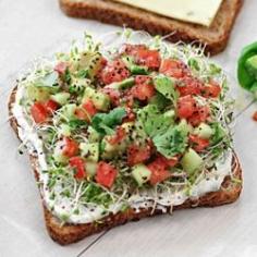 
                    
                        California Sandwich: Avocado, tomato, sprouts and pepper jack with chive spread
                    
                