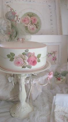 shabby chic pink roses