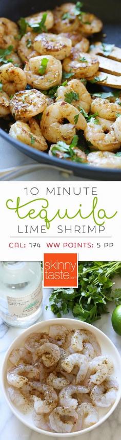 
                    
                        Tequila Lime Shrimp – EASY, delicious and ready in less than 10 minutes!
                    
                