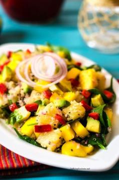 
                    
                        Avocado Mango & Pineapple Quinoa Salad  #quinoa #glutenfree #vegan
                    
                