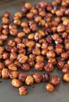 
                    
                        Honey Cinnamon Roasted Chickpeas Recipe on twopeasandtheirpo... An easy and healthy snack!
                    
                