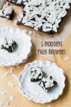 
                    
                        Easy 5 Ingredient Paleo Brownies. Our fudgy brownie recipe tastes great and kicks cravings, while being raw, gluten free, vegan and paleo!
                    
                