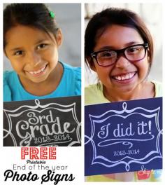 
                    
                        Free printable end of year photo signs. Wrap up the school year with an after photo to complement your first day of school photo #print #school skiptomylou.org
                    
                