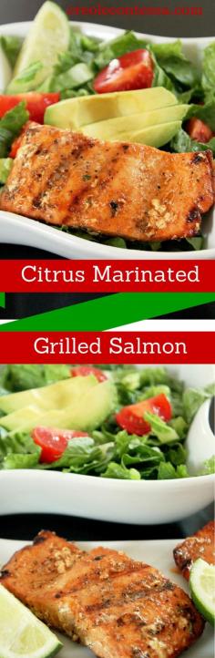 
                    
                        Citrus Marinated Grilled Salmon-Creole Contessa
                    
                
