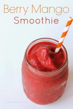 
                    
                        Berry Mango Smoothie. A glass full of anti-oxidants, Vitamin C and Potassium
                    
                