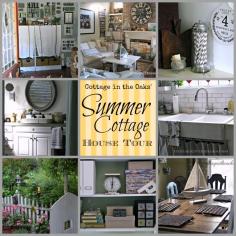 Summer Cottage House Tour...some cute ideas, especially in the kitchen pics