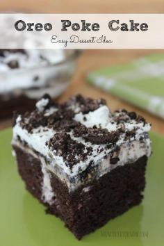 This Oreo Poke Cake Recipe is as easy to make as it is delicious!