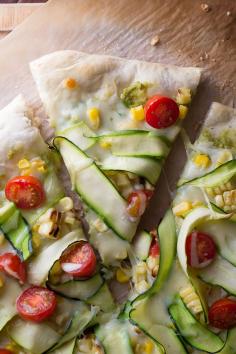 
                    
                        Guacamole Pizza with Corn & Zucchini | sweetpeasandsaffr... Denise | Sweet Peas & Saffron
                    
                