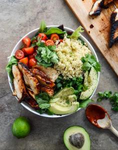 Honey Chipotle Chicken Bowls with Lime Quinoa #food #foodie #recipes #baking #cooking #dinner #lunch #delicious #breakfast #desserts #treats #snacks www.gmichaelsalon.com