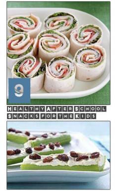 9 Healthy After School Snacks for the Kids. Great alternatives to sugary snacks or fast carb-load treats. Healthy snacks for kids that are fast and easy.