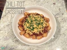 
                    
                        Chili tater tot casserole. Yes please!!!
                    
                