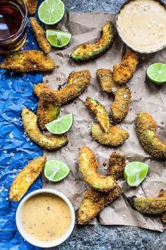 Crispy Avocado Fries with Melty Cheese Dip (recipe) / by Joy the Baker